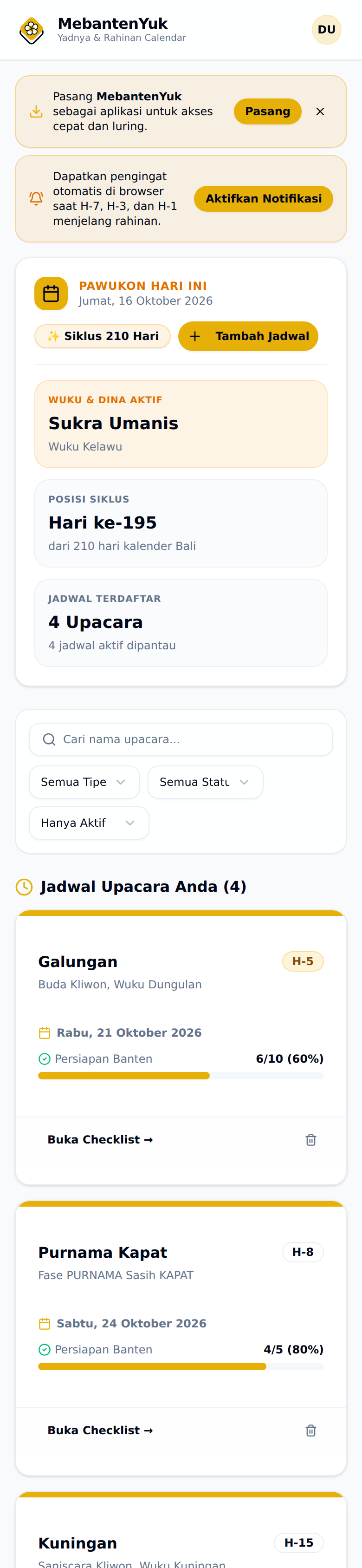 Tampilan Aplikasi MebantenYuk